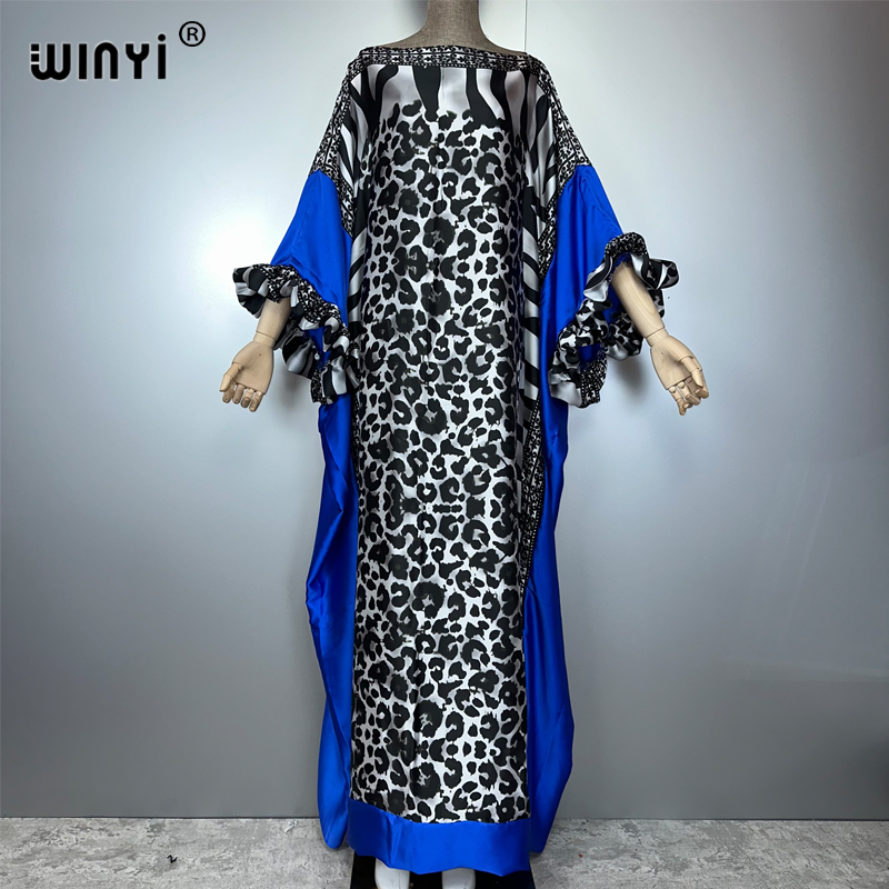 Summer Evenings Clothing - WINYI sommer Leopard print abendkleid abaya