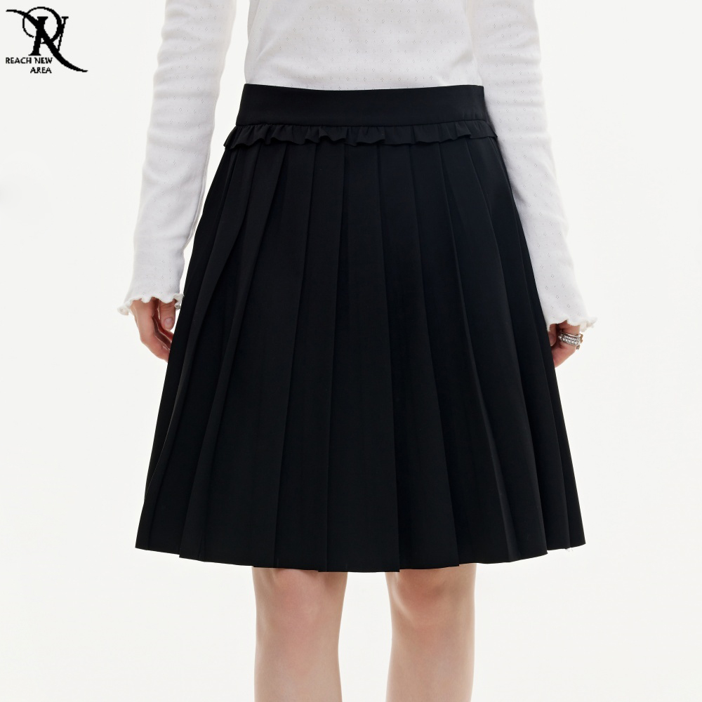 Summer Line Clothing Brand - Damen-Sommerrock, schwarze Schuluniform-Röcke, Trend 2025, lockerer,