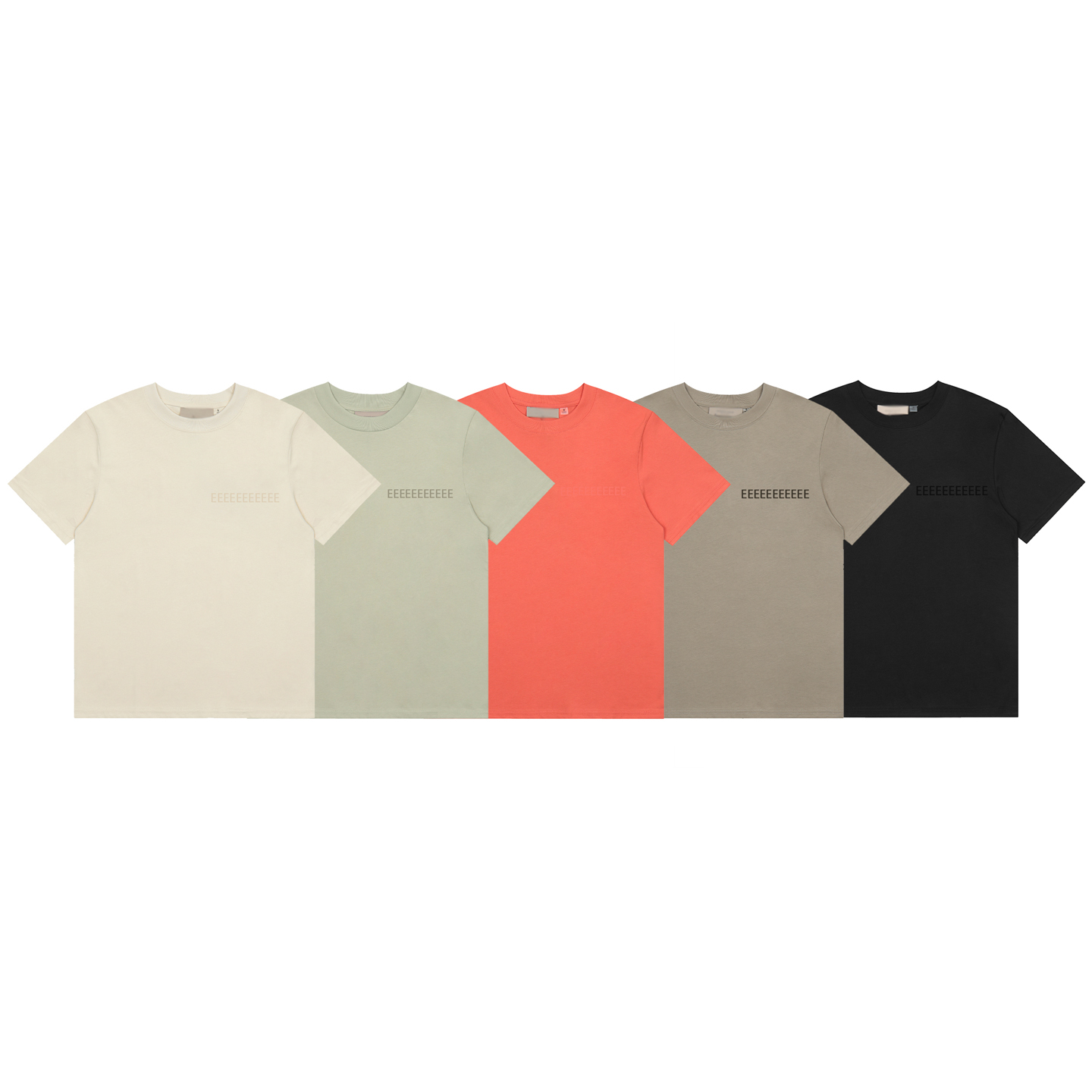 Summer Quotes - 23SS Herren Klassisches T-Shirt-Set, Luxuriöses Samt-Schriftzug-Design,