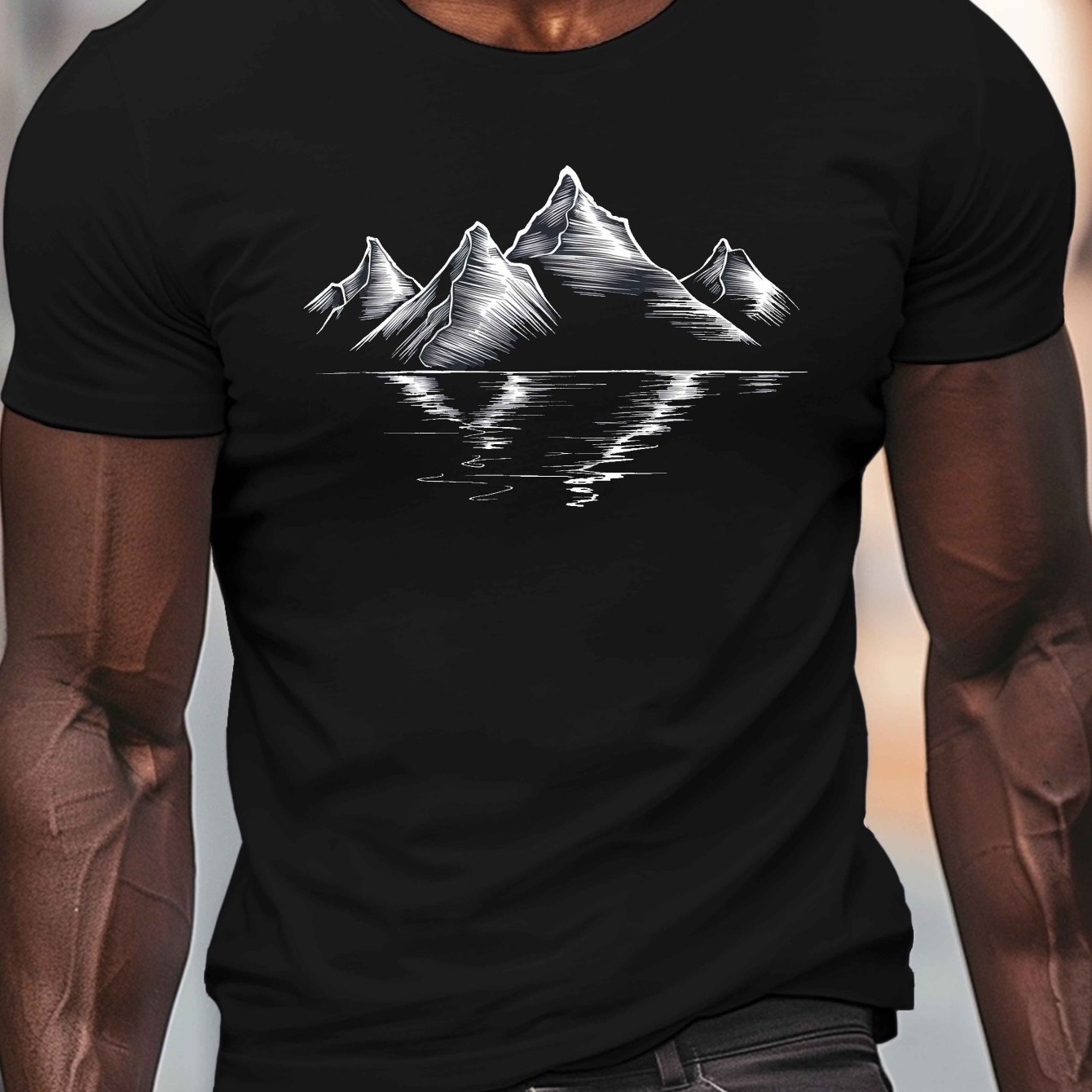 Summer Clothing Range - Herren Casual Royal T-Shirt mit Serene