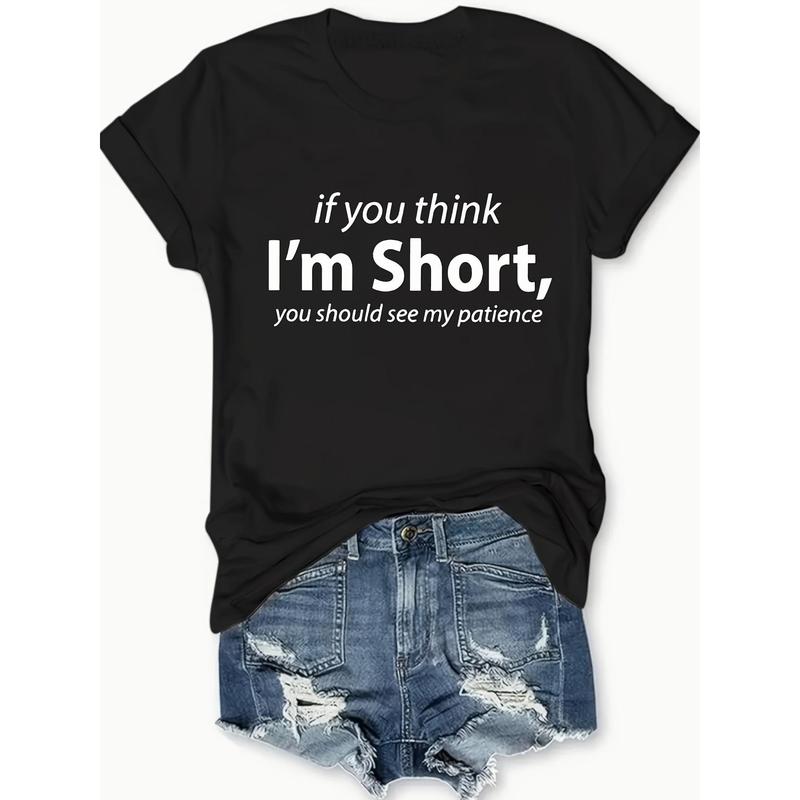 Summer Clothing Words - T-Shirt mit lustigem Worten-Aufdruck, Rundhalsausschnitt, lässiges