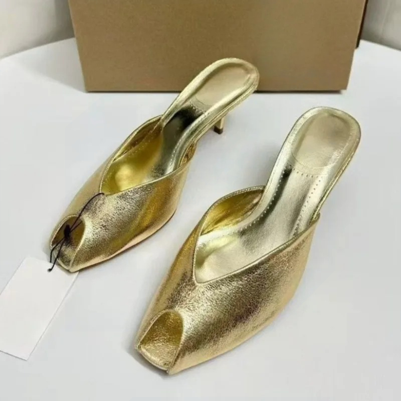 Summer Clothing Collection - Damen-Pumps Designer Gold Damen-Mules Sandalen Luxus