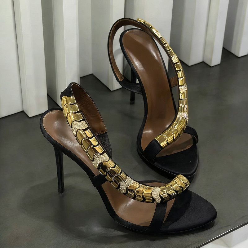 Luxuriöse Glitzer-Sandalen mit – Summer Clothing Collection Bewertung und Preis