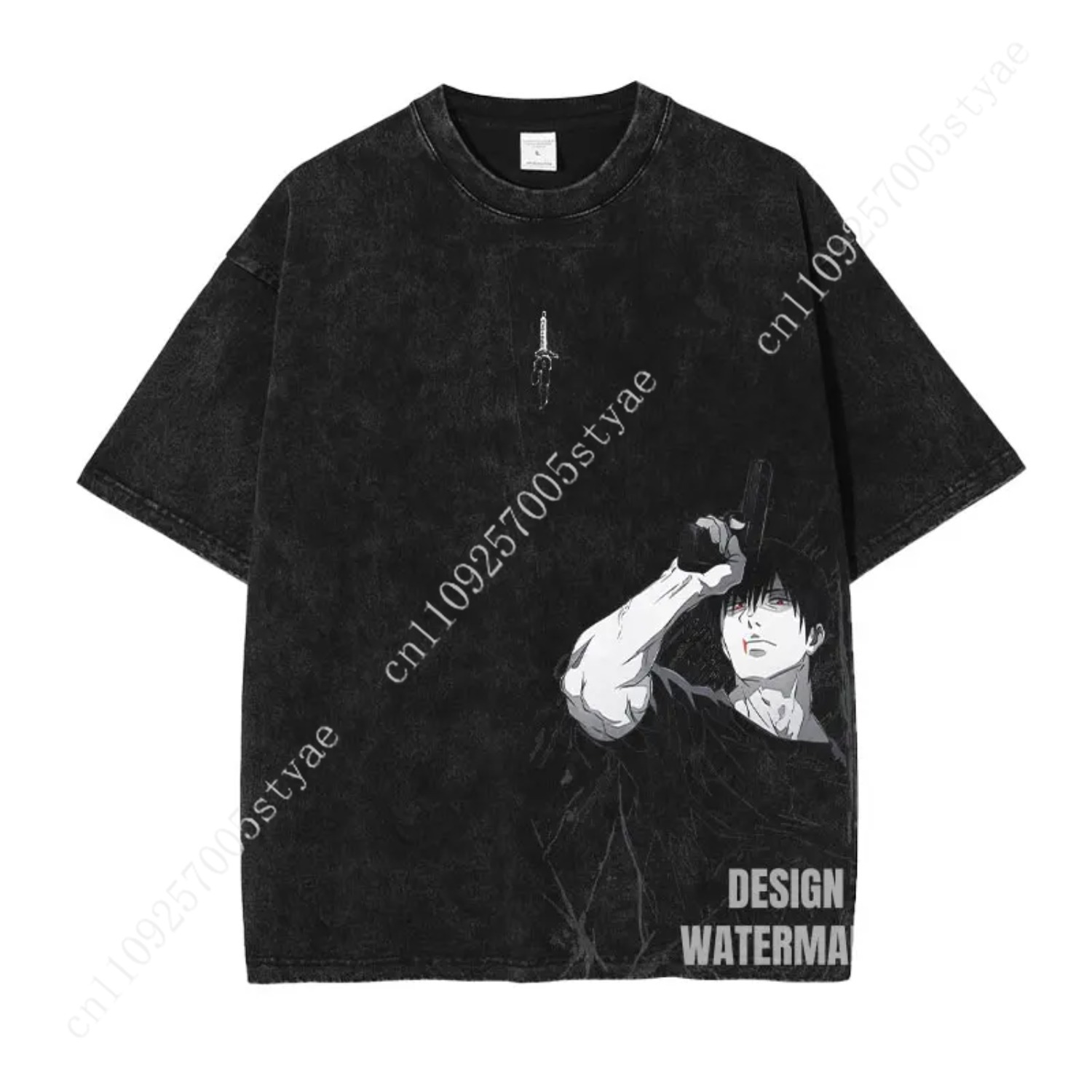 Gojo Satoru Grafik-T-Shirt Ani – Yours Summer Clothing Bewertung und Preis