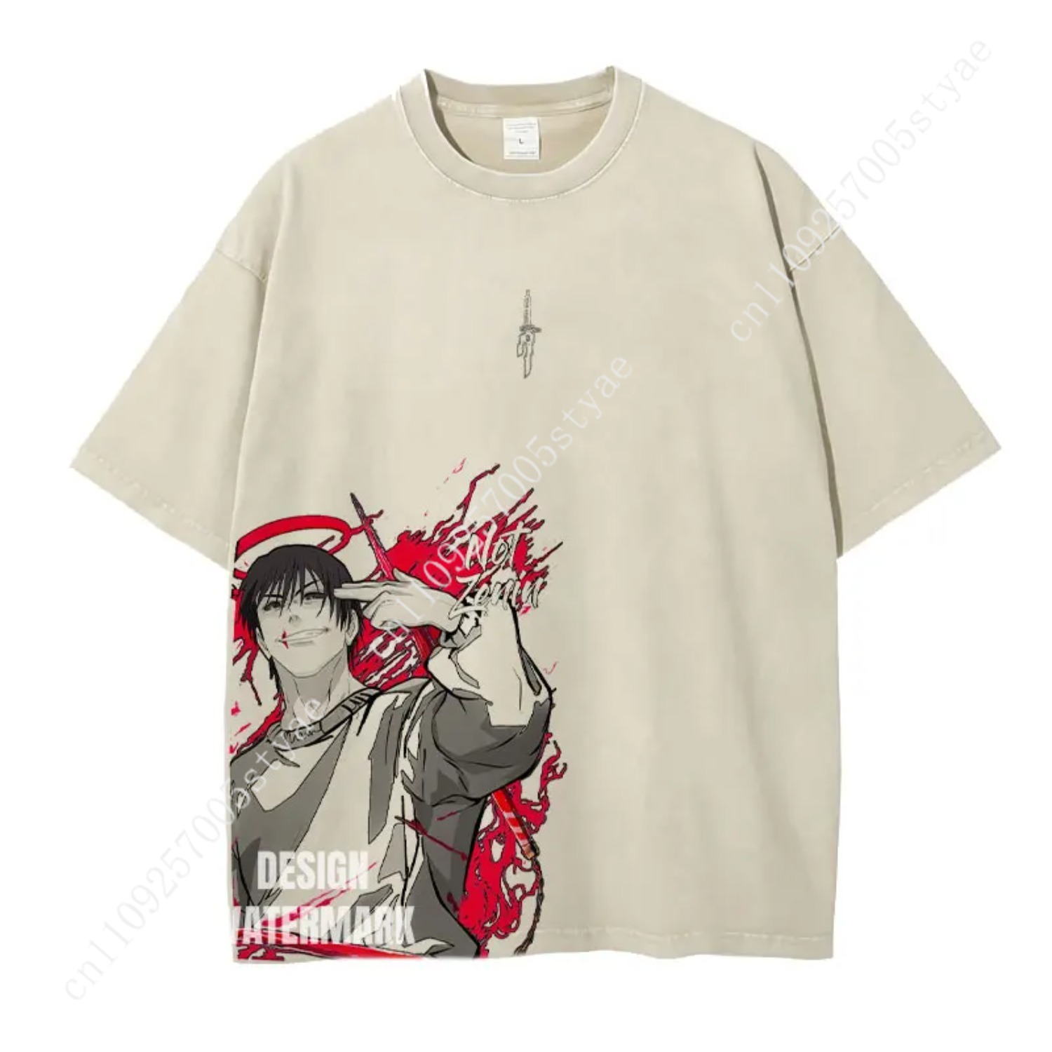 Gojo Satoru Grafik-T-Shirt Ani – Yours Summer Clothing Bewertung und Preis