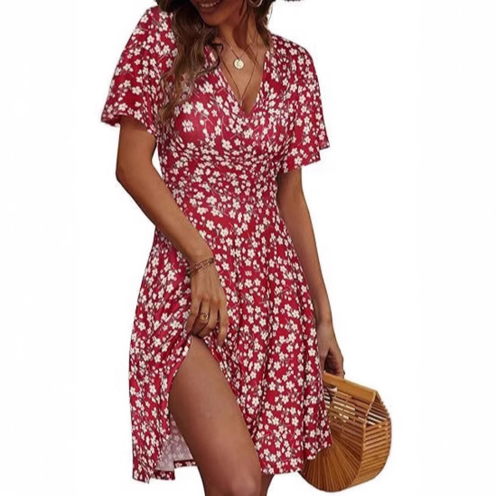 Lässiges Blumenmuster Damenkle – Sundress Midi Floral Bewertung und Preis