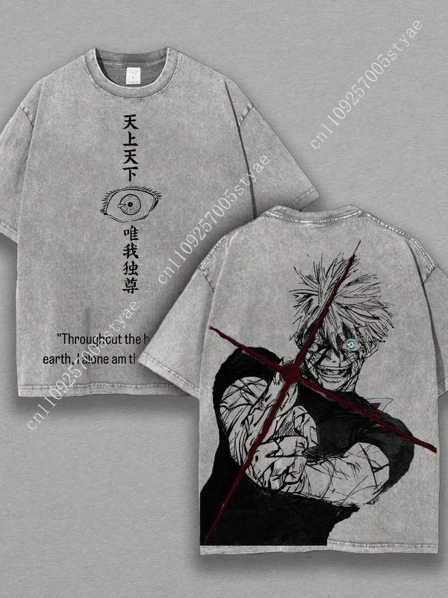 Gojo Satoru Grafik-T-Shirt Man – Yours Summer Clothing Bewertung und Preis