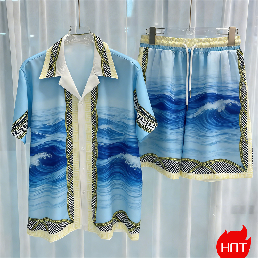 Sommer-Herrenhemd-Sets mit Pfl – Summer Clothing Y2K Bewertung und Preis