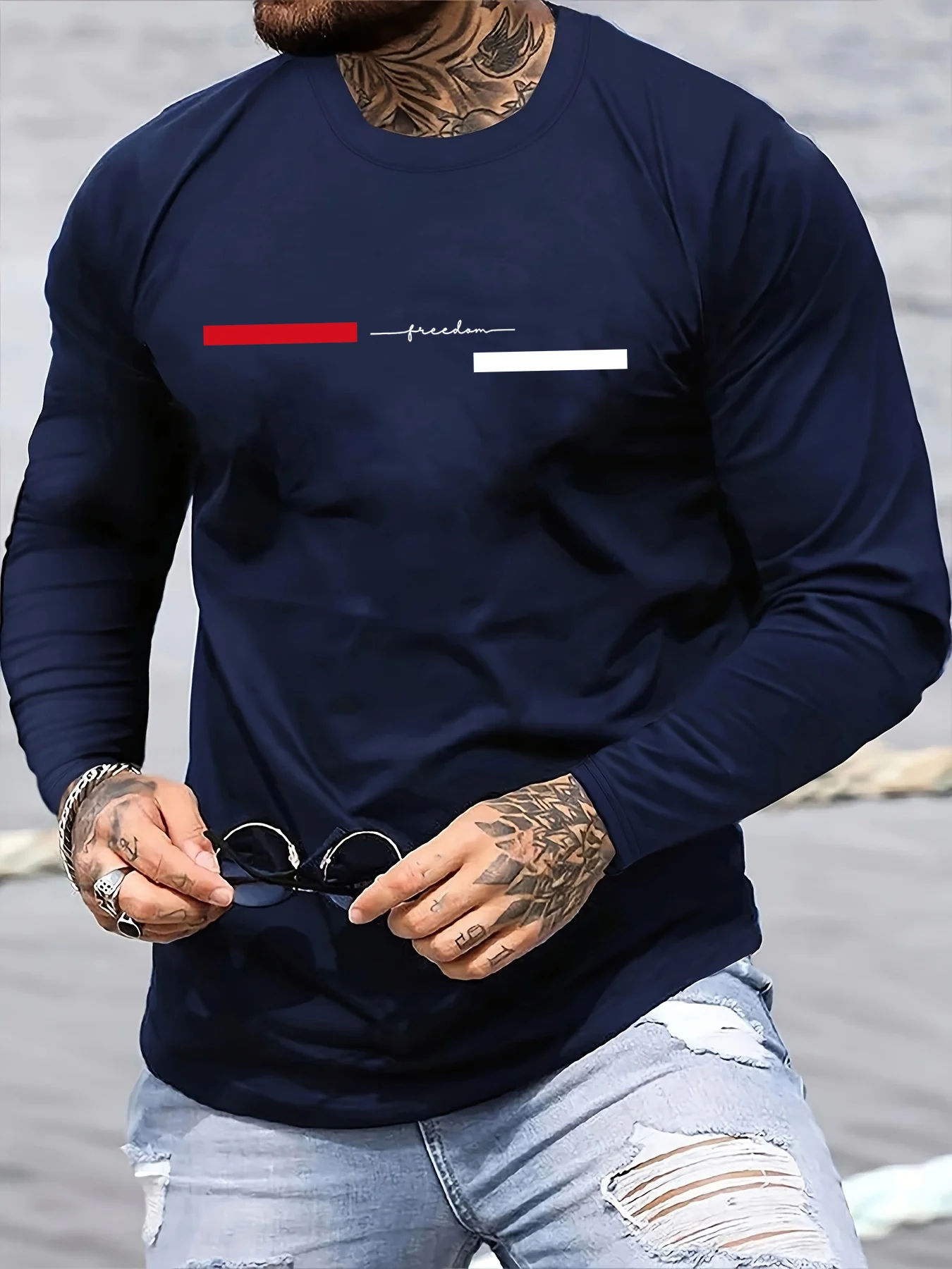 Rot-schwarzes Line Herren-T-Sh – Summer Quotes Bewertung und Preis