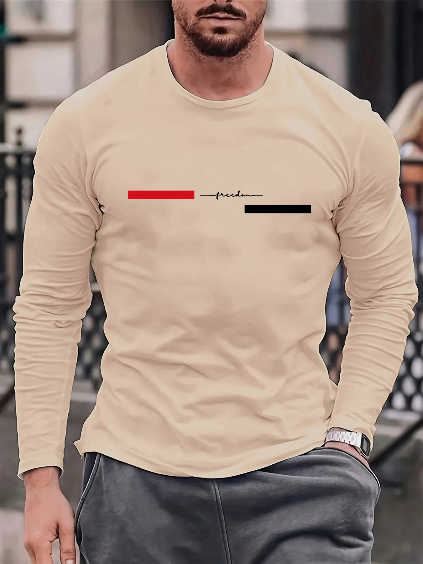 Rot-schwarzes Line Herren-T-Sh – Summer Quotes Bewertung und Preis