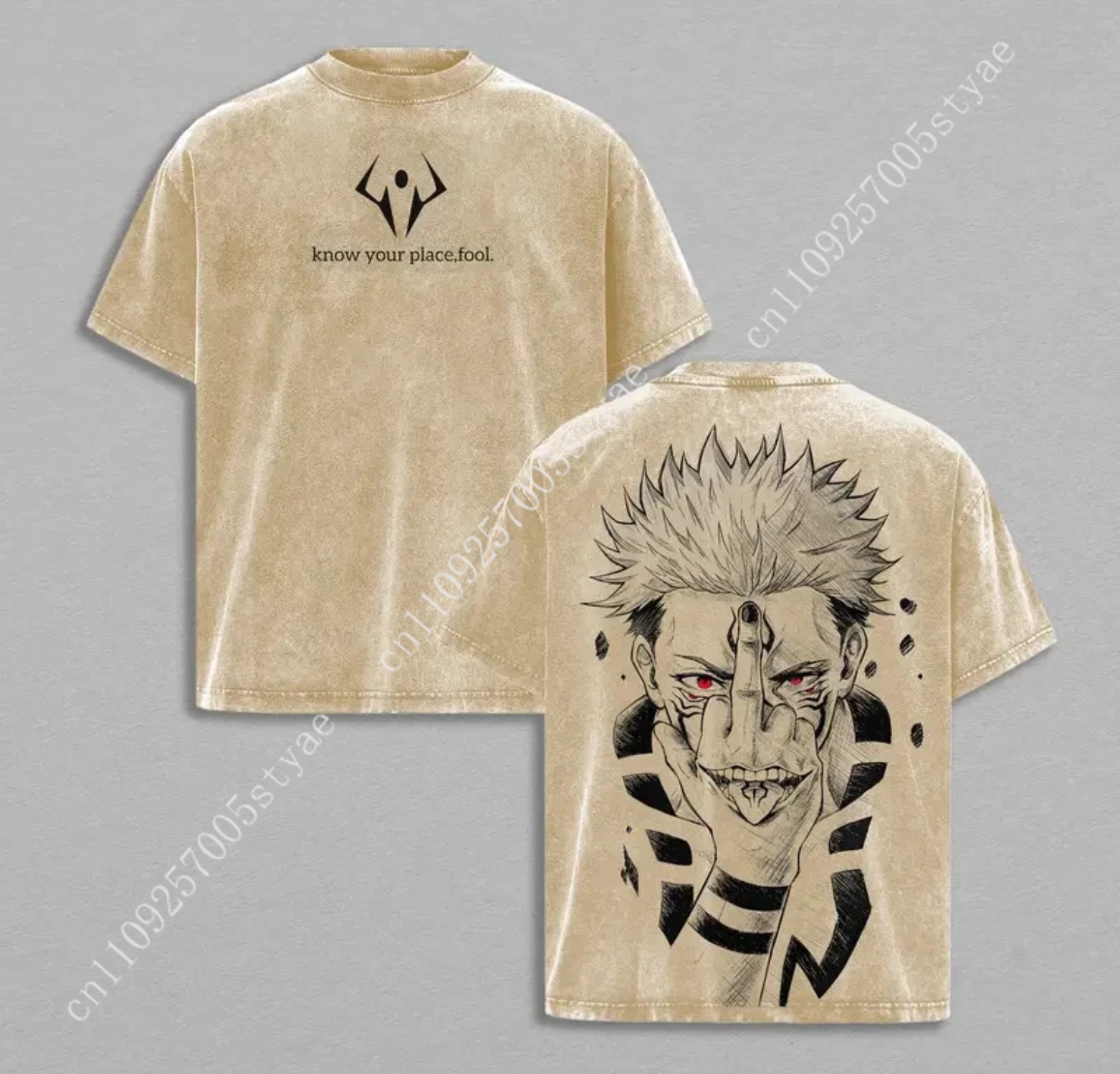 Anime Ryomen Sukuna Grafik-T-S – Yours Summer Clothing Bewertung und Preis