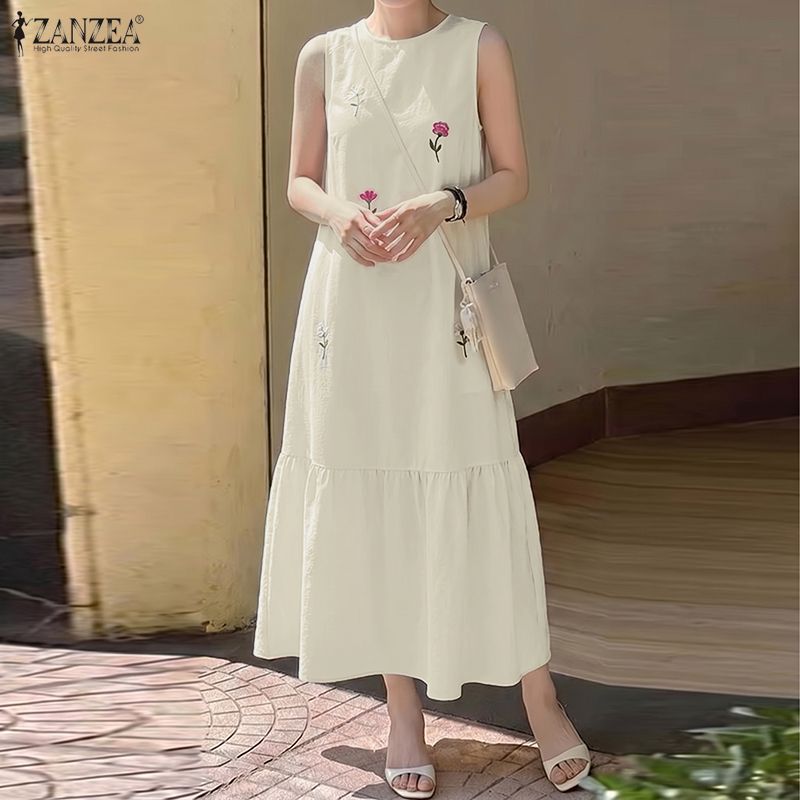 Damen Freizeitkleid mit O-Auss – Sundress Midi Floral Bewertung und Preis