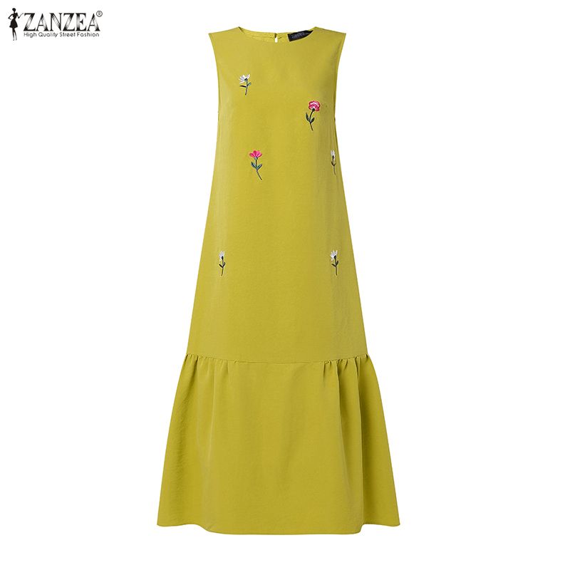 Damen Freizeitkleid mit O-Auss – Sundress Midi Floral Bewertung und Preis
